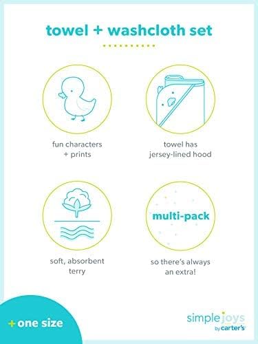 Simple Joys by Carter's baby-girls 8-piece Towel and Washcloth Set