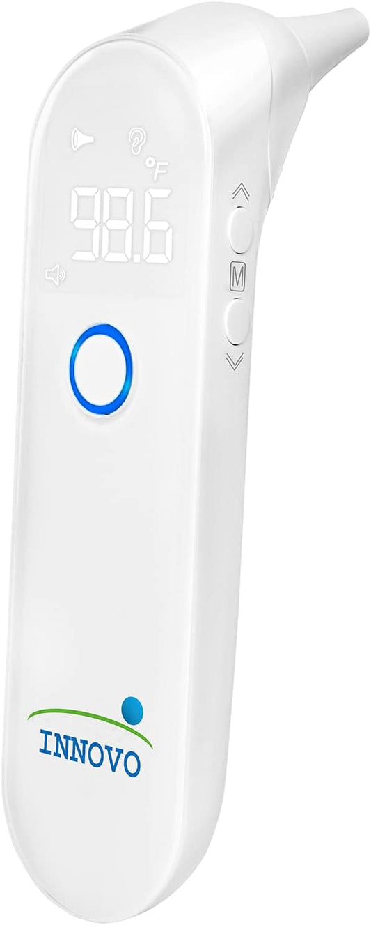 Innovo iE100B Reusable Infrared Digital Ear Thermometer, Professional Series, with Fever Alert Detection and 20x Disposable Probes