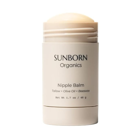 Nipple Balm | Nursing-Safe Natural Breastfeeding Nipple Cream (Lanolin-Free, Three Edible Natural Ingredients) for Sore or Cracked Nipples, Safe for Baby, Third-Party Lab Tested, No Need to Wash Off