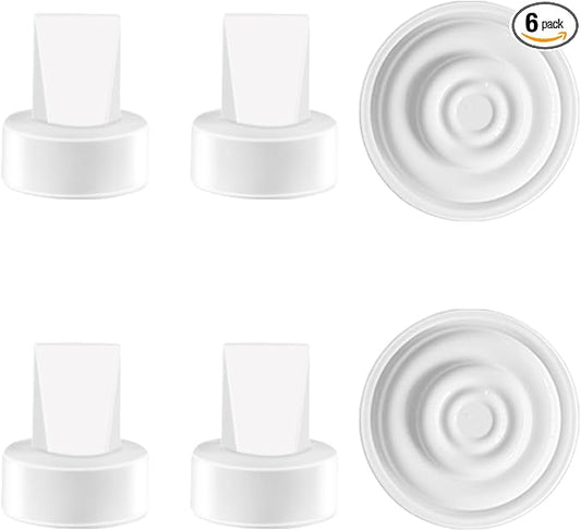 6pcs Pump Parts Set,4pcs Duckbill Valves and 2pcs Silicone Membrane Replacement Parts Compatible with Spectra S1 S2 9 Plus Breast Pumps
