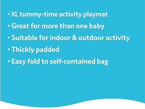 Yookidoo Fiesta Playmat. Folds As Carrying Bag. Indoor & Outdoor Activity Play Blanket with Mirror, Rattle & Teether. Extra Large Washable for Newborn (145 X 100cm)