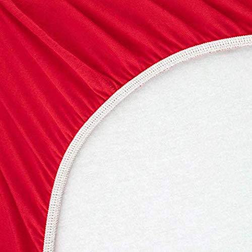 SheetWorld Fitted Pack N Play Playard Sheet Compatible with BEKA Baby 4 in 1 Bassinet Bedside Sleeper 24 x 38 inches, 100% Cotton Jersey, Hypoallergenic, Butter Soft, Solid Red, Made in USA