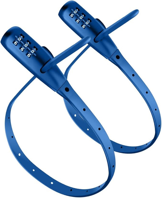 Combination Lock Cable for Baby Cabinets Proofing Security Locks, Suitable for Cabinets, French Refrigerators, Baby Strollers, Kids' Bikes, Helmets, Gates. 2-Pack, Blue