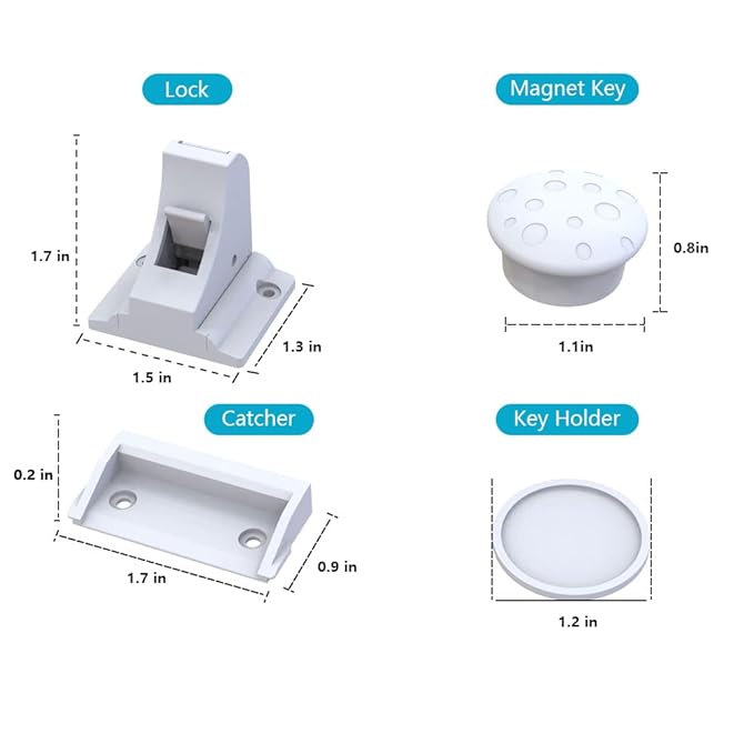 Upgraded (12Locks and 3Keys) Baby Proofing Magnetic Safety Locks with 3M Adhesive,One Minute Fast, Easy and No Drill Installation