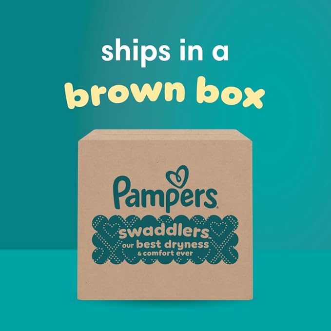 Pampers Swaddlers Diapers, Size 3 (13-26 lbs), 168 Count, Absorbent, Keeps Baby Dry and Comfortable, Skin Safe Disposable Baby Diaper (Packaging May Vary)