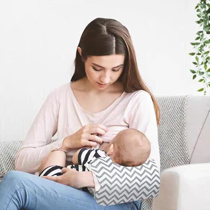 Cozy Cradle Pillow, Cozy Cradle Arm Pillow, Baby Nursing Pillow Head Support Pillow for Breastfeeding Bottle Feeding (Light Grey Crown)