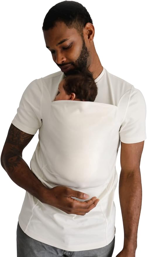 Lalabu Long-Sleeve Dad Shirt - Baby Wraps Carrier for Dad with Hand-Free Patented Pouch - Engineered for Bonding, Safety, & Comfort for Newborns Up to 15 Lbs. - CPSC Compliant
