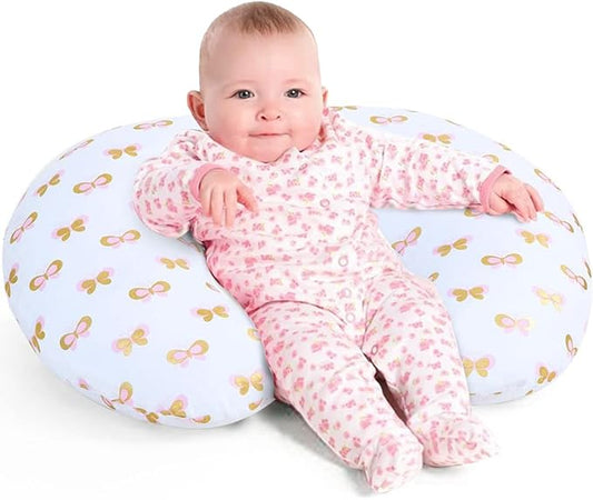 Little Grape Land Nursing Pillow, Breastfeeding Pillows for Mom with Removable Cover and Breathable Filling, Feeding Support Pillow for 0-16 Months, Multifunctional Support Cushion, Butterfly