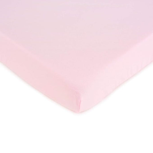 SheetWorld Fitted Pack N Play Playard Sheet Compatible with Baby Joy Pack and Play 26 x 38 inches, 100% Cotton Jersey, Hypoallergenic, Butter Soft, Baby Pink, Made in USA