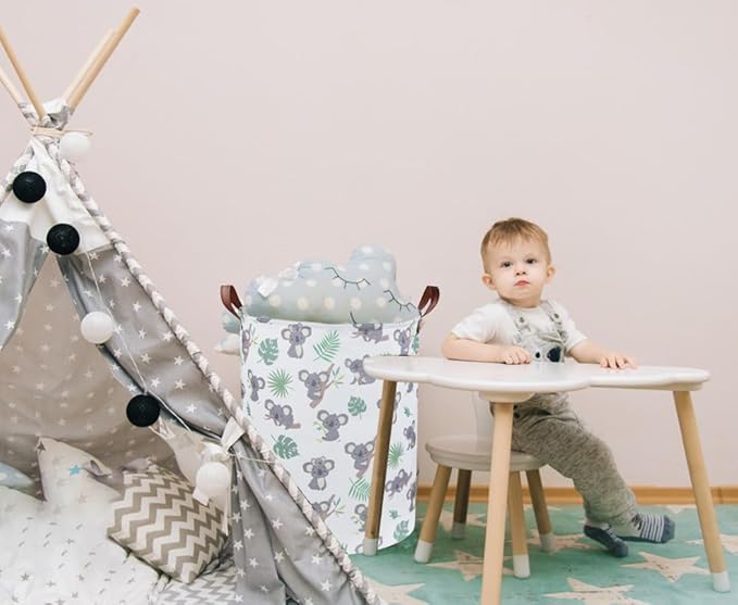 Essme Baby Laundry Basket,Kids laundry hamper for Baby Room Decor,Nursery Hamper, Animal Basket,Gift Baskets,Home Organizer(Koala)