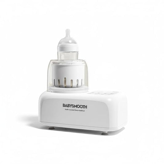 Babysmooth Smart Bottle Warmer & Mixer – Waterless Heating + Silent Shake – Heat for Baby Formula & Breastmilk – BPA-Free, Automatic Even Mixing, Fast & Safe for New Parents