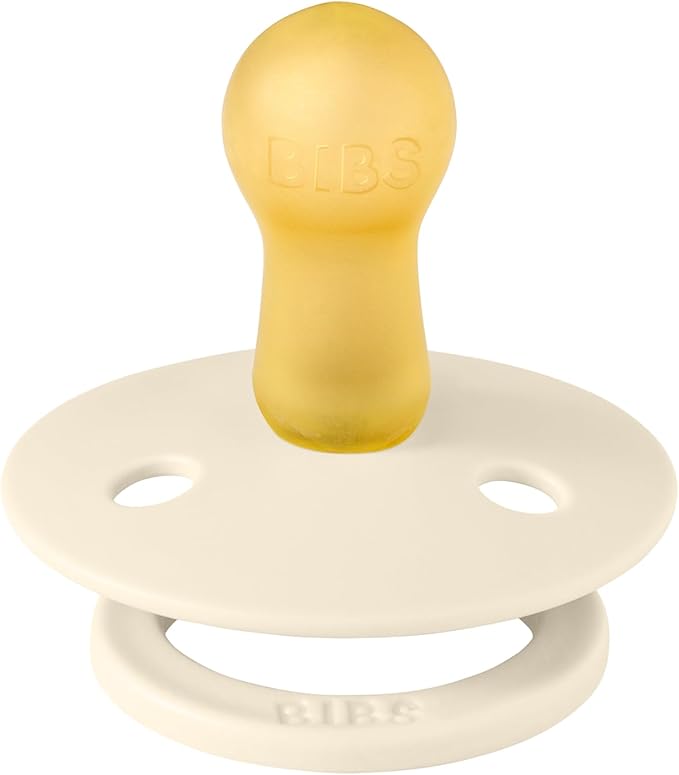 Bibs Pacifiers Color Collection, Set of 2 BPA-Free Latex Pacifiers Made in Europe, Round Nipple Baby Pacifier.
