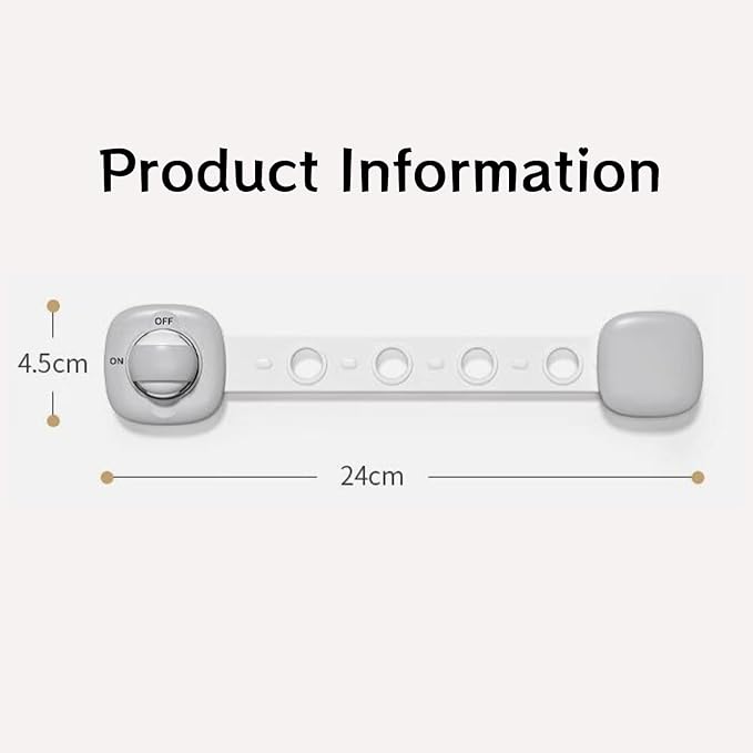 （4 Pack） Refrigerator Latch for Kids,Toddlers and Children,Child & Baby Proofing Freezer Door Lock Safe,3M Adhesive Cabinet Drawer Door Latches,Multi-Purpose for Furniture Kitchen Ovens Toilet Seats