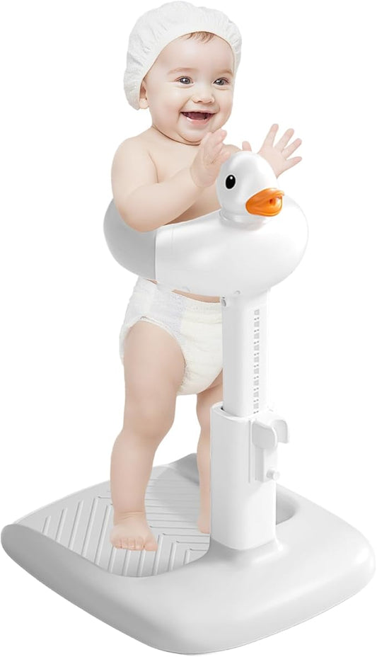 Gakfawd Baby Shower Stand with Anti-slip Base, Adjustable Child Stand for Shower Infant Bath Support Stand Bath Stand for Toddlers 6-36 Months (Grey)