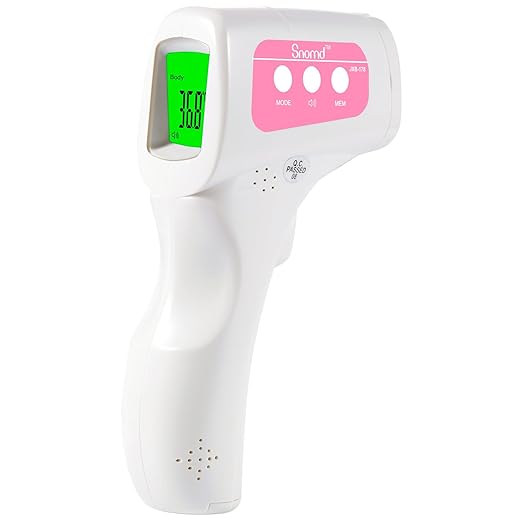 Snomd Non-Contact Infrared Forehead Thermometer for Adults, Kids & Baby, 3-in-1 No-Touch Digital Fever Temperature Gun, Accurate & Fast Reading