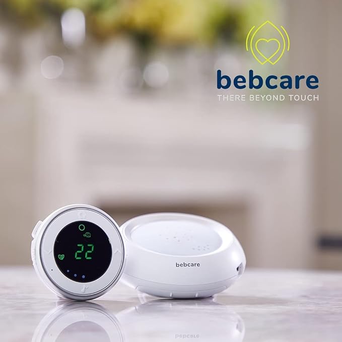 Bebcare Hear Audio Baby Monitor with Ultra-Low Radiation Safe Technology, Breathing Sensor, Night Light and White Noise Silencer for Reception up to 2000 feet (with Breathing Sensor Mat)