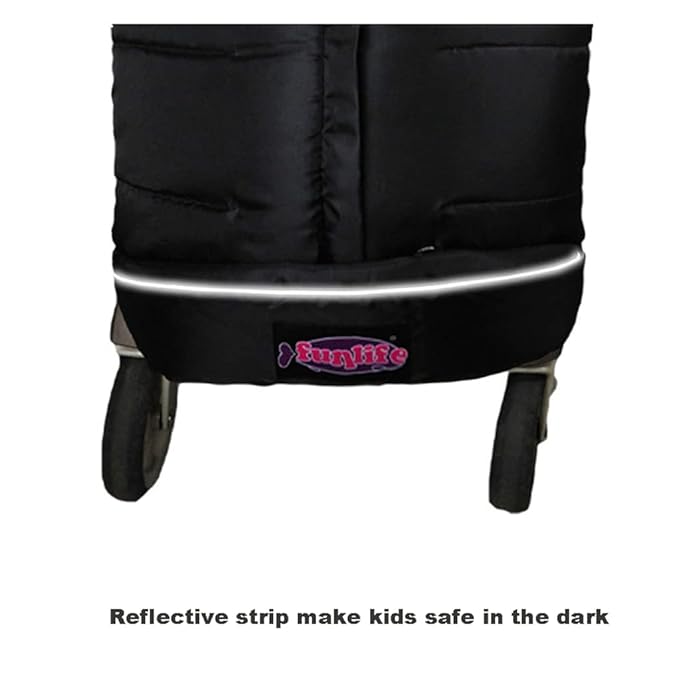 German Designed Universal Stroller Bunting Bag, 5 Way Zippers Style for Baby Easy In & Out of Water Repellent Blanket, Height/Temperature Adjustable Anti-Kick Winter Sleeping Bag