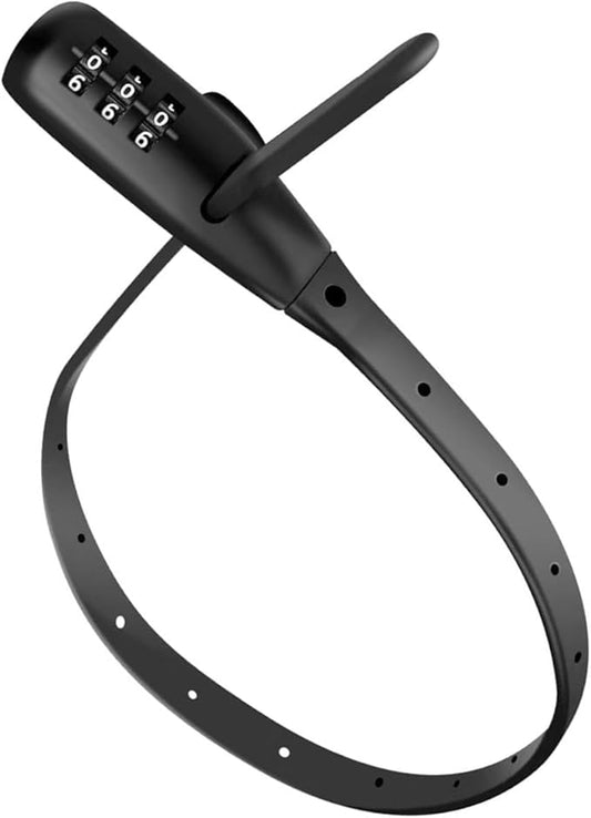 Combination Lock Cable for Baby Cabinets Proofing Security Locks, Suitable for Cabinets, French Refrigerators, Baby Strollers, Kids' Bikes, Helmets, Gates. 1-Pack, Black.