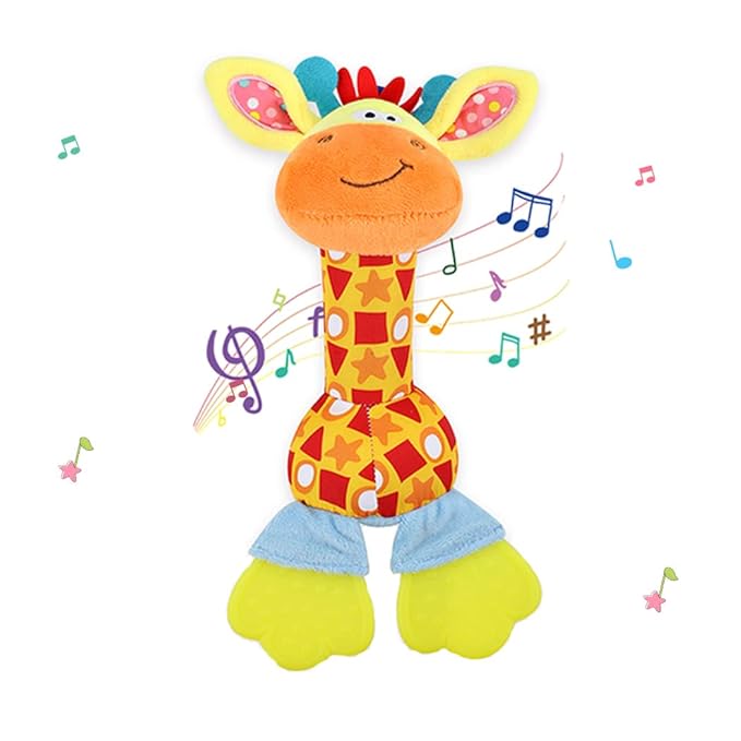 Baby Rattles Toys for 0-6-12 Months, Infant Toys for Boys and Girls 0-3-6-12 Months, Newborn Sensory Learning Toy for Shower Gifts