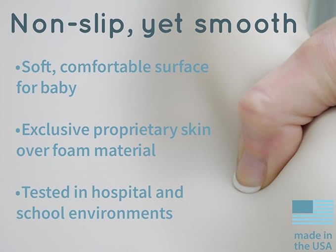 Keekaroo Peanut Changer Baby Vanilla – The Original Made in USA Easy-to-Clean Changing pad and The only Shell Over Foam, Fully Water Repellant, Wipeable Diaper pad, Wipe-Clean Changing pad