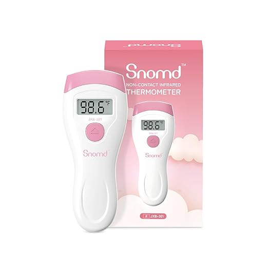 Non-Touch Forehead Thermometer, Digital 2-in-1 Infrared Thermometer for Adults, Kids, and Babies with Fever Alarm, Instant Reading, Medical-Grade Accuracy