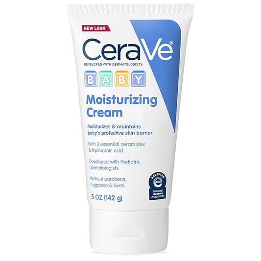 CeraVe Baby Cream, Gentle Moisturizing Cream with Hyaluronic Acid, Paraben, Phthalate, & Fragrance Free, 5 Ounce