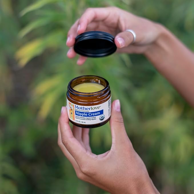 Motherlove Nipple Cream (1 oz) Organic Lanolin-Free Nipple Cream for Breastfeeding—Benefits Nursing & Pumping Moms