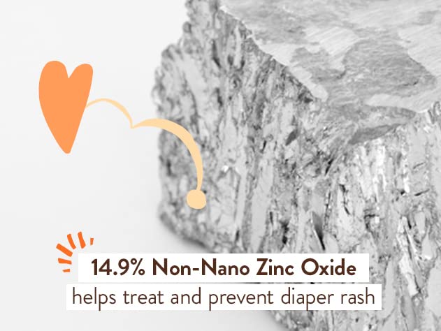 Babo Botanicals Sensitive Baby Fragrance-Free Diaper Rash Cream Spray - No touch, mess-free application - 14.9% Zinc Oxide - Shea Butter, Olive Oil & Aloe Vera - For Babies – 3fl.oz.