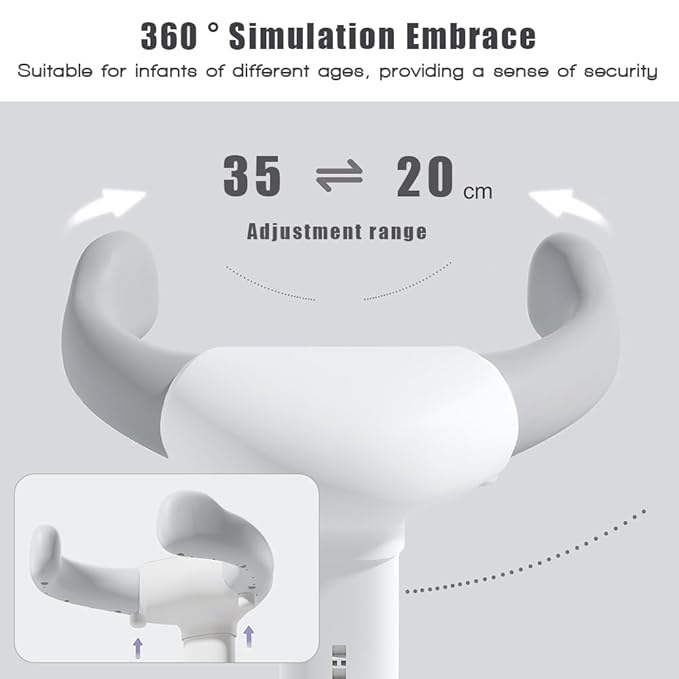 Baby Shower Stand 2025 Upgraded, Removable base, Shower Standing Support with Adjustable Height and Armrest, Bath Stand with Anti-Skip and Shower Head Holder, Ideal Gift for Infants 6-36 Months (pink)