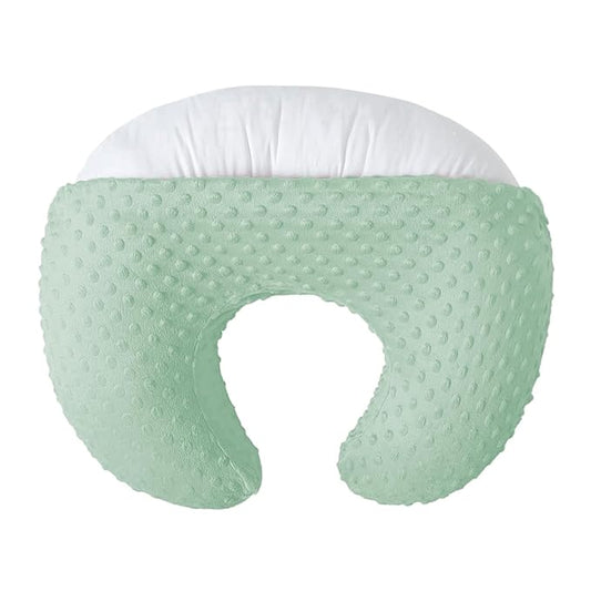 NIVAVA BABY Nursing Pillow and Positioner for Breastfeeding, Ultra Soft Baby Breastfeeding Pillows for More Support for Mom and Baby, with Premium Removable Cover (Celadon)