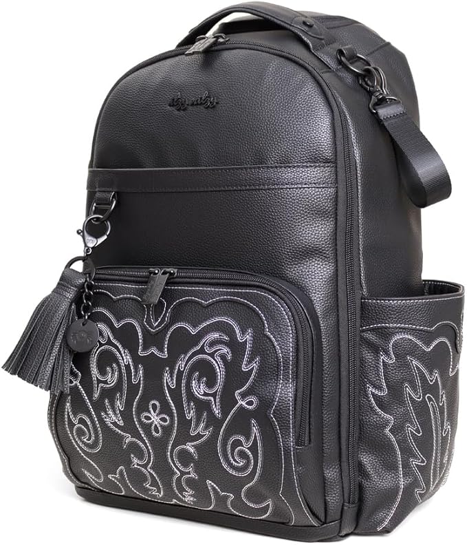 Itzy Ritzy Diaper Bag Backpack – Large Capacity Boss Plus Baby Backpack Diaper Bag Featuring 19 Pockets, Changing Pad, Stroller Clips, and Comfortable Straps (Outlaw)