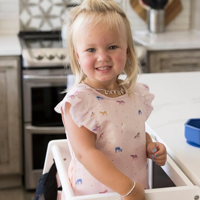 Tiny Twinkle Mess Proof Baby Bib for Girls | Waterproof Toddler Bib for Eating | Baby Apron for Feeding | Machine Washable | Perfect Shower Gift (Unicorn Confetti, 2-4Y)