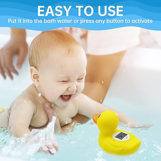 B&H Duck Baby Bath Thermometer, Digtal Newborn Tub Thermometer for Accurately Measuring Baby's Water Temperature, BPA Free, Toddlers Safety Floating Toy