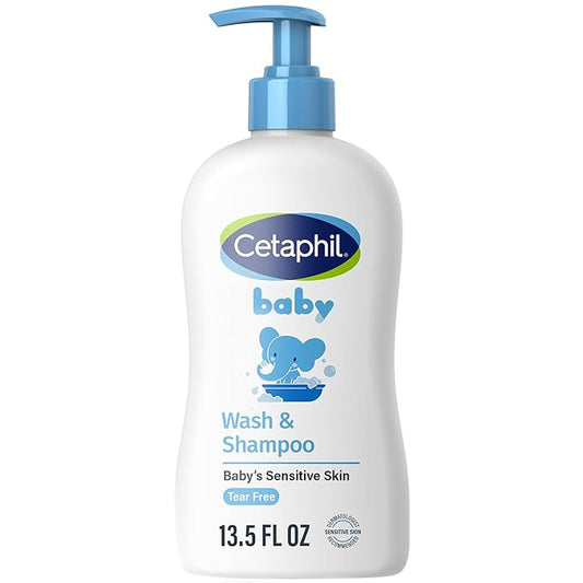 Cetaphil Baby Wash & Shampoo ,Tear Free, Paraben, Colorant and Mineral Oil Free, 13.5 Fl. Oz (Packaging May Vary)