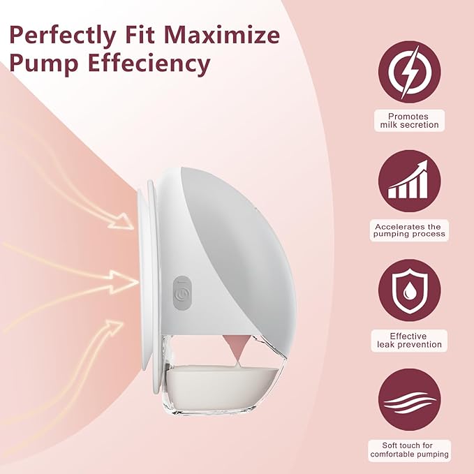 1 Pack M9 Full Set Breast Replacement Part for Momcozy Upgraded Mobile Flow | Upgraded M9, Including 24mm Flange, Red Valve, Red Diaphragm, Storage Bottle with Red Lip, Not Original Parts