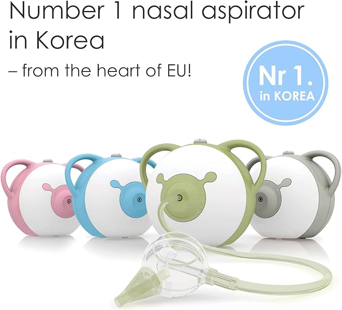 Nosiboo Pro Nasal Aspirator for Babies | Electric Nose Sucker | Made in EU | Adjustable Suction Power | Premium Quality | Award-Winning Design