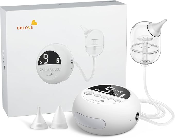 Nasal Aspirator for Baby, Hospital-Grade Electric Nose Suction for Baby with 9 Levels Suction, Baby Nose Sucker with Night Light & Soothing Lullabies