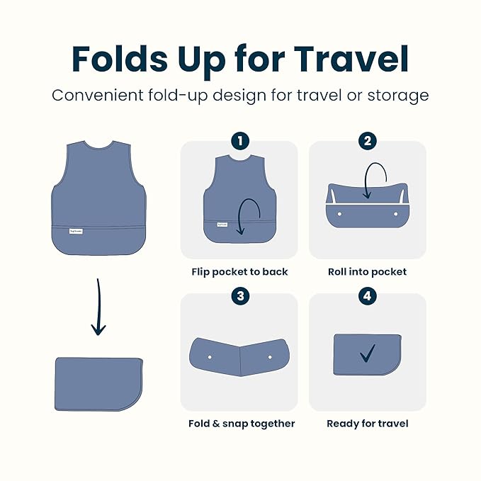 Tiny Twinkle Mess Proof Baby Bib for Girls | Waterproof Toddler Bib for Eating | Baby Apron for Feeding | Machine Washable | Perfect Shower Gift (Gingham, 6–24M)