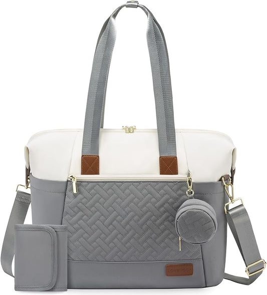 LOVEVOOK Diaper Bag Tote, Large Baby Diaper Bag Waterproof Travel Diaper Tote with Changing Pad