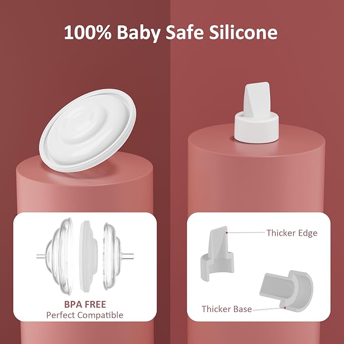 10PCS Breast Pump Parts Compatible with Spectra S2 Spectra S1, 6 Pack Silicone Duckbill Valve & 4 Pack Silicone Diaphragm for Spectra Breastpump Parts, Not Original Spectra Replacement Accessories