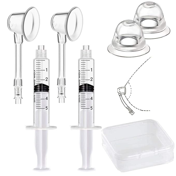 Inverted Nipple Corrector Puller 2 PC Nipple Aspirator Corrector Women Nipple Suckers for Flat Nipples