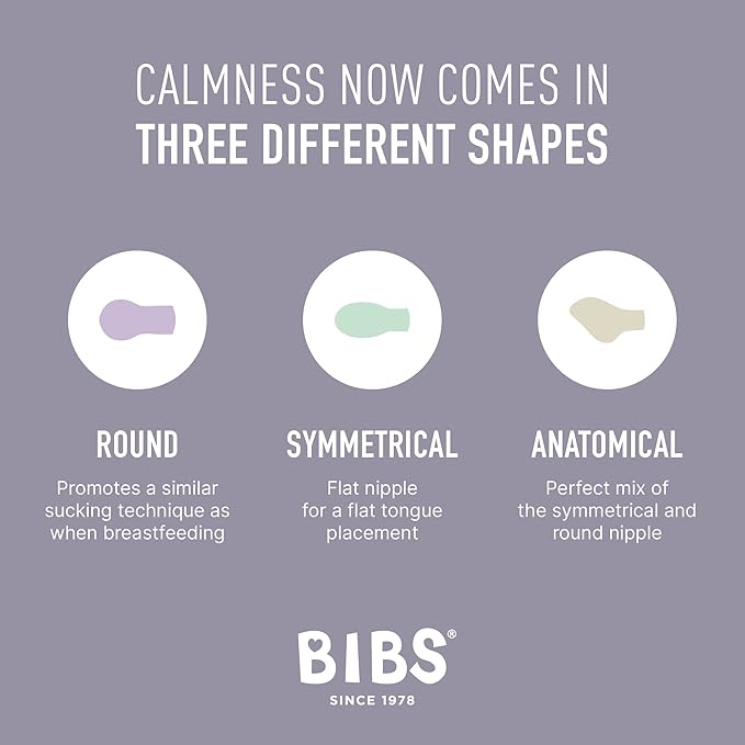 Bibs Pacifiers Color Collection, Set of 2 BPA-Free Latex Pacifiers Made in Europe, Round Nipple Baby Pacifier.