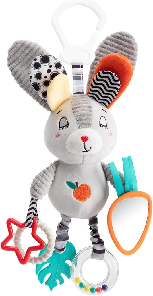 Baby Hanging Toys 0-12 Months - Interactive Stroller & Car Seat Toy with Jingle Sounds, Clinking Rings & Detachable Links | Safe Developmental Toys for Activity Gyms, Infant Baby Crib Mobile