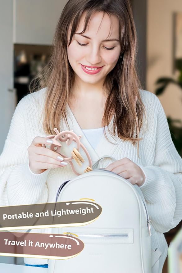 Baby Sensory High Chair Suction Toys for Infant Toddlers 12 18 Months, Food Grade Silicone String with Oak Loop Montessori Educational Parent-Child Baby Bath Toy Gift for Birthday Christmas(Pink)