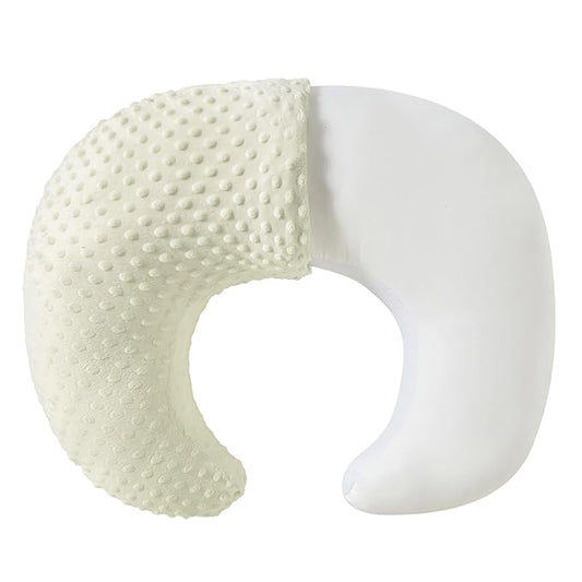 Extra Large Nursing Pillow and Positioner, Breastfeeding, Bottle Feeding, Baby Sitting Support with Soft Minky Cover, Tummy Time Support for Baby Boys and Girls (Cream Yellow, 23.6" x 19.7" x 7.5")