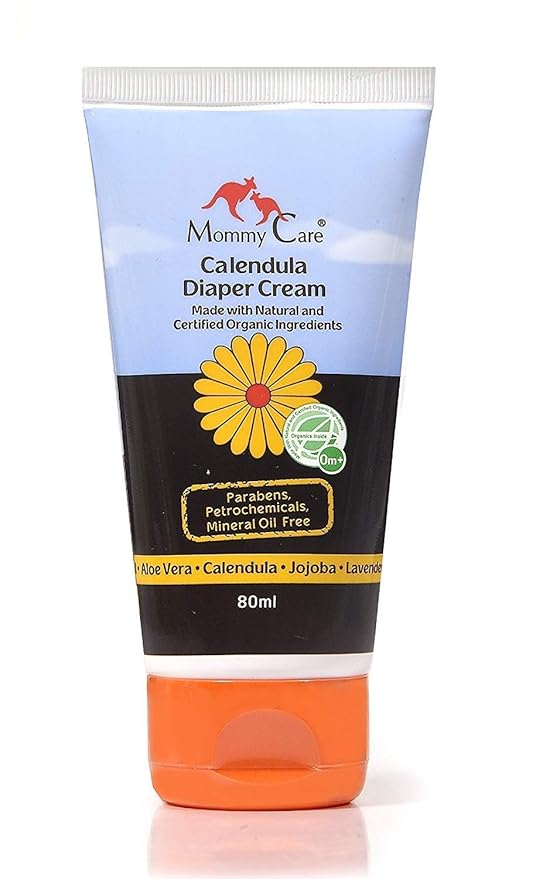 Mommy Care Organic Baby Diaper Rash Cream – Natural Calendula Diaper Cream, Gentle & Soothing Barrier Paste for Newborns, Infants & Toddlers, Prevents & Relieves Rash, 80ml / 2.7 fl oz