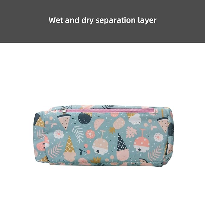 Diaper Bag Tote Satchel Waterproof Messenger Baby Diaper Bags for Mom and Dad Multifunction Medium Travel Tote Bags(Cartoon Dessert)