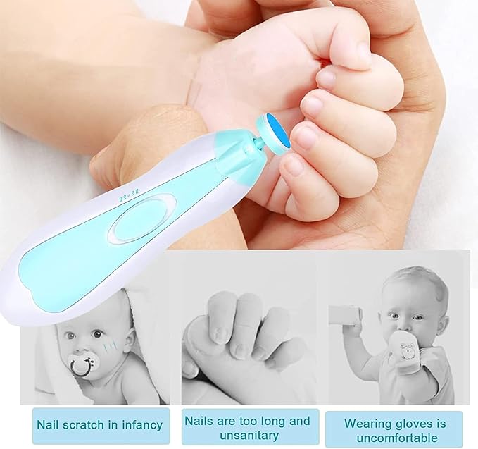 Baby Healthcare and Grooming Kit, Electric Safety Nail Trimmer Baby Nursery Set Newborn Nursery Health Care Set with Hair Brush Comb for Infant Toddlers Boys Girls Kids