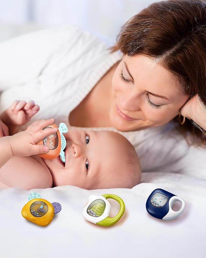 dearlomum Baby Play Mat Gym, Funny Play Piano Tummy Time Activity Mat with 5 Infant Sensory Toys, Music and Lights, Boy & Girl Gifts for Newborns 0 to 3 6 9 12 Months(New Pink)