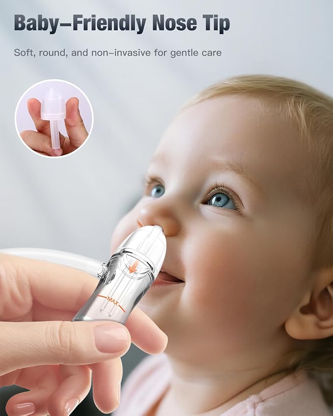 Baby Nasal Aspirator Manual Nose Sucker for Newborn & Infant, Manual Pump Silicone Snot Cleaner, Baby Registry Must Haves Newborn Essentials